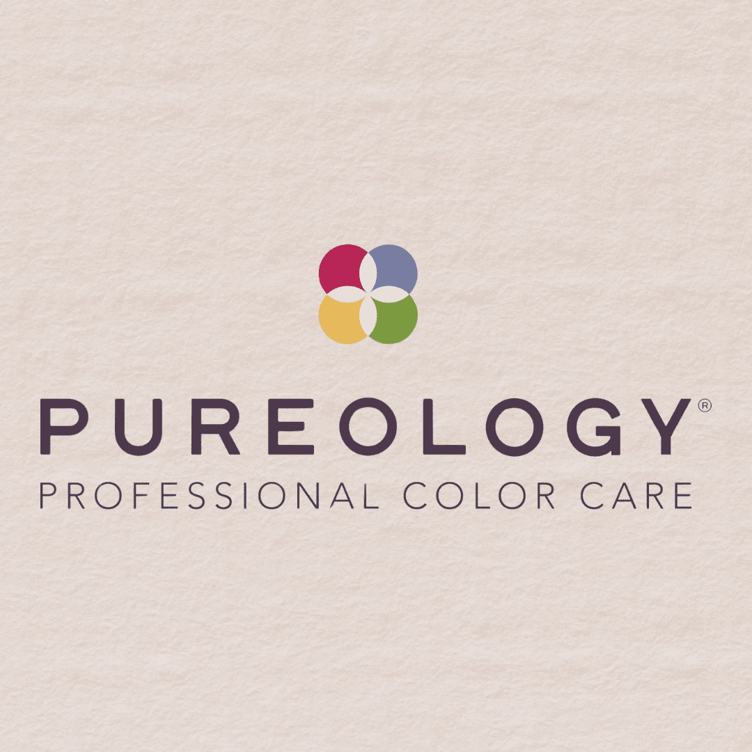 Pureology logo with tagline "Professional Color Care" on a textured background.