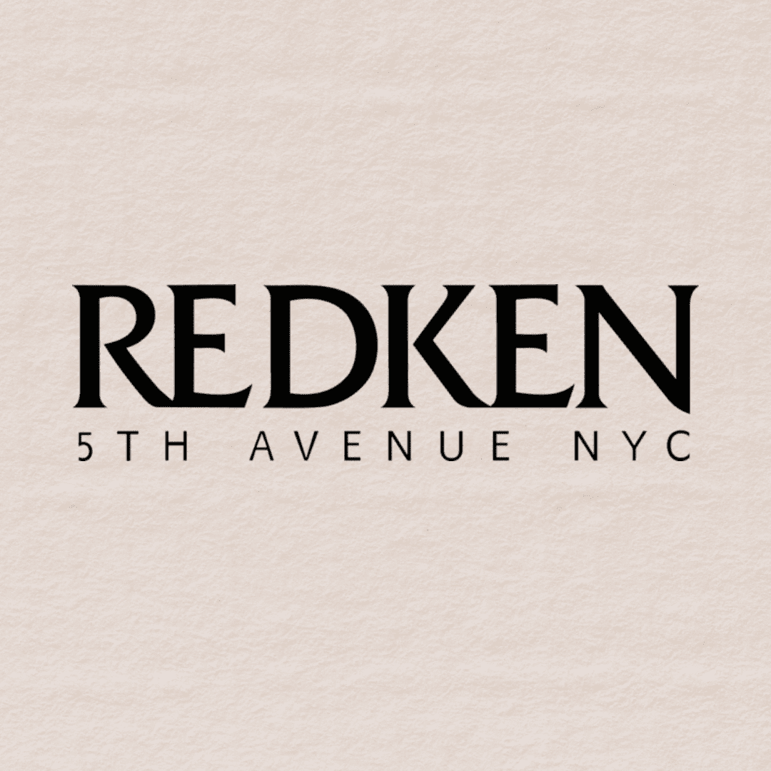 Redken 5th Avenue NYC logo on a beige background.